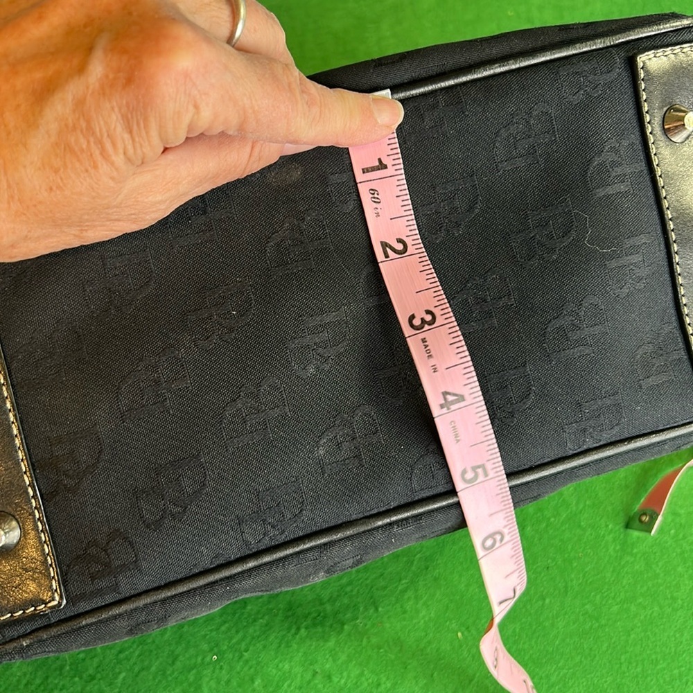 DOONEY & BOURKE SIGNATURE BLACK CANVAS SHOULDER HAND BAG TOTE #K1068110 - Picture 9 of 16